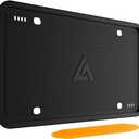 Aujen Silicone License Plate Frames Black, 2 Pack Car License Plate Frame, Universal US Car Black License Plate Holders Brackets Rust-Proof, Rattle-Proof, Weather-Proof Car Accessories (Black)