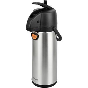 TOMAKEIT Airpot Coffee Dispenser Thermal with Pump,3L/102 Oz Insulated Stainless Steel Large Airpot Coffee Carafe Lever Action for Hot/Cold Water,Thermal Carafe for Hot Cocoa for Parties (101.4 Ounces)