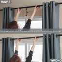 Rutterllow 100% Blackout Curtain 2 Panels , Heat and Full Light Blocking Drapes with Grommets for Bedroom, Thermal Insulated Window Treatment Drapes for Living Room (Dark Grey, 52Wx54L)