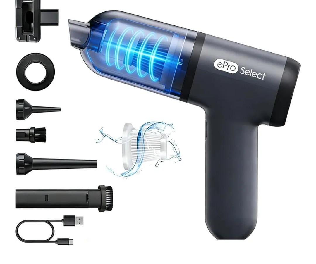 Apical Life Handheld Vacuum Cordless, 12000Pa 75W Mini Vacuum with Blower Function, 24 Mins Runtime, 0.14L Dust Bin, Compact Design with Multi-Accessories for Stairs, Car and Home