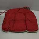 FlyGulls Non Slip Chair Cushions for Dining Chairs Set of 4 Kitchen Chair Cushions 18"x18"x3" Turfted Chair Pads Comfortable and Soft Seat Cushion with Ties, Rust