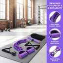 Upgraded Foot Pedal Resistance Band, Adjustable 4-Tube Pedal Puller with Handles, Multifunction Home Gym Equipment for Full Body Workout, Yoga, Pilates, Abdomen, Arm, Leg Training for Men Women