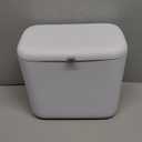 Compost Bin Kitchen for Countertop or Under Sink, 2.6 Gallon Hanging Small Trash Can with Lid, Garbage Can for Cabinet Door, Indoor/outdoor Food Waste Bin for Kitchen, Bathroom, RV, Office, White