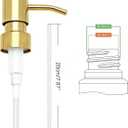 Gold Soap Dispenser Pump Replacement - 304 Stainless Steel Hand Liquid Soap and Lotion Dispenser Pumps Replacement for Regular Mouth Bottles, Standard 28/400 Neck Size,2 Pack