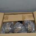 Nintiue Dimmable Floor Lamp, 3 x 800LM LED Edison Bulbs Included, Industrial Floor Lamp Standing Tree Lamp with Elegant Teardrop Cage Heads Tall Lamps for Living Room Bedroom-Grey (Grey-70 inches)