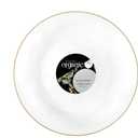 Organic Hammered Transparent White and Gold Rim Collection, Case of 120 (12 packs x 10)