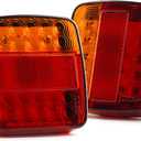 LIGBT 12V Tailer Tail Lights with Turn Signals Led Trailer Rear Lights with Retroreflectors Waterproof Stop Brake License Plate Turn Running Lights for Trucks Trailers RV Vehicle