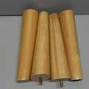 FoDau770 Rubber Wood Furniture Legs 10 Inches, Slant Tapered Wood Feet Mid Century Sofa Legs Set of 4, 5/16" UNC Furniture Feet Replacement Parts for Cabinet Couch Dresser Chair Ottoman Table