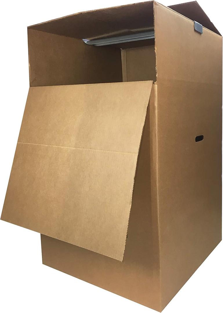 UBOXES Space Saving Wardrobe Moving Boxes 20 x 20 x 34 Inches Moving Boxes, 1-Pack, Kraft/Corrugated (BOXMINIWAR01)