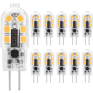 G4 LED Bulbs 12V 20W Halogen Bulb Replacement, HengBo G4 Bi Pin Base JC Type T3 Light Bulb Warm White 3000K for Under Cabinets Home Lights, Non-Dimmable, (Pack of 10)
