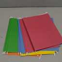 Smead Standard Hanging File Folders, 25 Count, Assorted Primaries, 1/5-Cut Adjustable Tabs, Letter Size (64059) (Assorted Primary Colors)