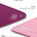 Heathyoga Yoga Mat Non Slip TPE Pilates Exercise Mats for Home Workout Gym Fitness Eco Friendly Thick Hot Yoga Mat with Strap Body Alignment,72"x 26" Thickness 1/4"