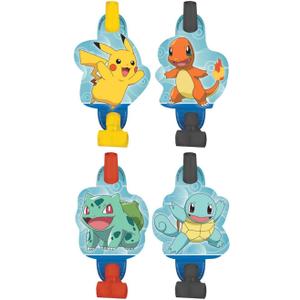 Pokemon Blowouts, 5" - 8 Count - Vibrantly Colored Party Accessory, Perfect for Any Pokemon-Themed Celebration