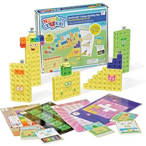 hand2mind Numberblocks 31-40 MathLink Cubes Activity Set - Learn Numbers & Early Math Skills, Preschool and Kindergarten Learning Activities, Educational Toys for Kids, Counting Math Manipulatives, 10.75 inches