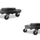 Rubbermaid Commercial Products Brute Twist on/Off Round Dolly, Black, Use with BRUTE Trash Can, Pack of 3