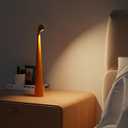 HAPYGI Portable Cordless LED Desk Lamp, Rechargeable Wireless Table Lamp, 3-Level Brightness, Patio & Bedside Night Light, Dining Room Ambient Reading Light (Orange)