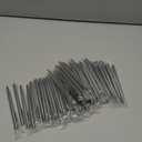 Lincia 100 Pieces Silver Slim Metal Ballpoint Pen 1 mm Medium Black Ink Smooth Writing Silver Retractable Point Metal Pen for Office Business Students Teachers Wedding Guest(Stylish)