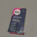 VEET Sugar Wax Strips For Women's Body Hair Removal, Bikini Hair Removal Kit, Pubic, Dermatologically Tested For Body & Intimate Areas, 40ct Wax Strips with Shea Butter & 4ct Wipes (44 Count (Pack of 1))