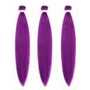 Braiding Hair Extensions Pre Stretched Long Synthetic Braids Hair Extension Purple 26 Inches