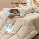 Bedsure Comforter Duvet Insert - Quilted Comforters King Size, All Season Duvet, GentleSoft Down Alternative Bedding, with 8 Tabs, Gifts for Women/Men, Beige, King 90 x 102 Inches