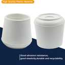 BokWin 8 Pcs Chair Leg Caps 1-1/2 Inch Rubber End Caps Non-Slip Chair Leg Tips Caps Round Furniture Leg Floor Protectors for Chair Desk Table(White)