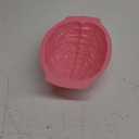 Halloween Silicone Brain Mold, Realistic Human Brain Cake Mold Large Volume 3D Human Thicken Organs 3.2" Deep Candy Mould with Support Base for Halloween Jelly Pudding Mousse Candle Making (Pink)