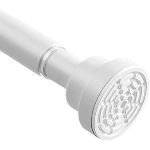 Tension Curtain Rod 30 To 64 Inch White Tension Rods Adjustable Spring Loaded Curtain Rods 7/8" Curtain Rods No Drilling Tension Rods For Windows Bedroom Closet Doorway Door (30-64IN, White-1PCS)