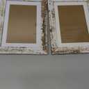 Califortree Rustic White 5x7 Picture Frame - Display Photos 4x6 with Mat or 5x7 Without Mat - Real Glass Frames for Wall and Tabletop - Set of 2