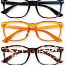 WINTOO Blue Light Glasses for Woman Men | 99% Blue Light Blocking Glasses for Computer Gaming TV Phone Screen Square Frame | Anti Eyestrain & UV Glare Protection - 5 Pair