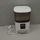 Automatic Cat Feeder, 4L Cat Food Dispenser with 10s Voice Recorder, Pet Feeder up to 8 Meals per Day, Timed Dog Feeder with Dry Food Sealed Ring (White)