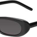 Mosanana Small Cat Eye Sunglasses for Women Y2k Retro Oval Narrow Cool Sun Glasses Shades MS52357