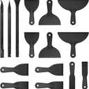 15 Pack Putty Knife, 2 Putty Knife Set, 2 Spreader, 2 Spackle Tool, 2 Plastic Putty Knife Scraper, 2 Scraper Tool, 2 Putty Scraper, 3 Detail Scraper Tool, Flexible Plastic Paint Scraper Tool for Spackling