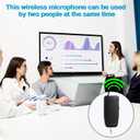 Wireless Microphone System for 2 People,160ft Range, 2.4G Dual Wireless Headset Mics for Karaoke Speaker, Amplifier, Mic Speakers, PA System, Yoga,Teaching, Fitness