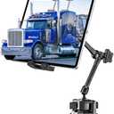 Metal Tablet Mount - Heavy Duty [Super Suction Cup] Dashboard Windshield for Car/Semi Truck/Pickup/Van/SUV/Commercial Vehicle - 4.7-13" iPad Pro Air Mini, iPhone, Galaxy