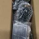 Mini Christmas Tree with Lights, Small Table Top Decorations, Desktop Miniature Pine Tree Xmas Holiday Decor Indoor Home, Bottle Brush Trees with Wooden Base, 5 Pcs with Light