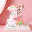 LaVenty Pink On Cloud 9 Cake Decoration On Cloud 9 Birthday Cake Topper 9th Birthday Cake Decoration 9th Bday Party Supplies Clouds Cake Toppers