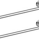 Cilee 2 Pieces Polished Chrome Bathroom Towel Bar, 24 Inch Double Towel Racks,Bathroom Towel Holder Towel Bar for Bathroom Stainless Steel Wall Mount (24inch)