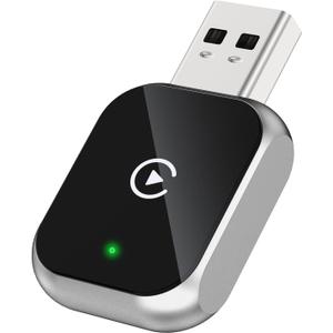 Junboer Mini Wireless Carplay Adapter for iPhone - Carplay Wireless Adapter Car Play Dongle Bluetooth, Compatible with iPhone iOS 10+, [2025 Upgraded] Silver