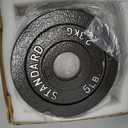 CAP Olympic 2-Inch Weight Plates, Cast Iron & Rubber Coated