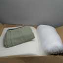 Outdoor Chair Cushions Set of 4, Waterproof Back Pillow and Seat Cushion Set for Patio Furniture, Outdoor Sofa Replacement Cushions with Removable Cover, 24 x 24 Inch, Sage Green