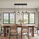 Rocusni 4-Light Black Hanging Pendant Light Fixtures