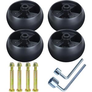 4 Pack 734-04155 Deck Wheel Replaces Cub Cadet Deck Wheels 734-04155 Deck Wheel for Cub Cadet LT1050, ZT1 54, XT1 LT46, ZT3 60, LTX1046VT, GT1554, XT1 LT42, LT1045, LT1046, rzt l54 Tractor