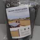  Customized Size Brown 3' x 60' Balcony Privacy Screen, Apartment Porch Railing Patio Fence Windscreen Fabric Cloth - Commercial Grade 170 GSM  - Cable Zip Ties Included