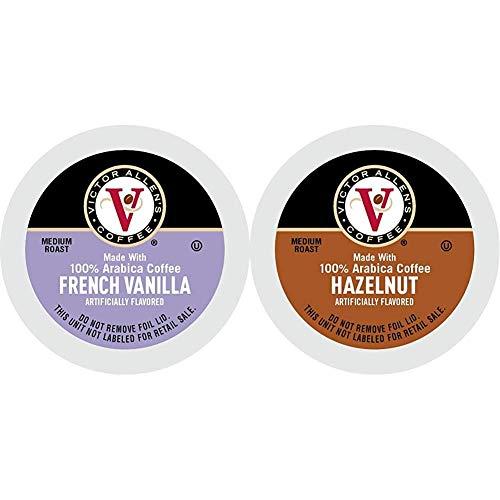 Victor Allen's Coffee French Vanilla and Hazelnut Flavored Medium Roast Single Serve Coffee Pods for Keurig K-Cup Brewers, 32 Cups