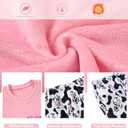 Funnycokid Girls Fleece Pajamas Set Kids Soft Flannel Pjs Pullover Top Pants Loungewear Size 7-14 (Pink)