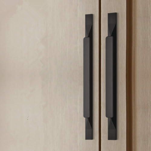 Shozafia Kitchen Cabinet Pulls - Black Cabinet Handles - 5 Pack Long Cabinet Hardware for Drawers Dresser Furniture Pulls (11.34 inches Hole Center -15.74 inches Length)