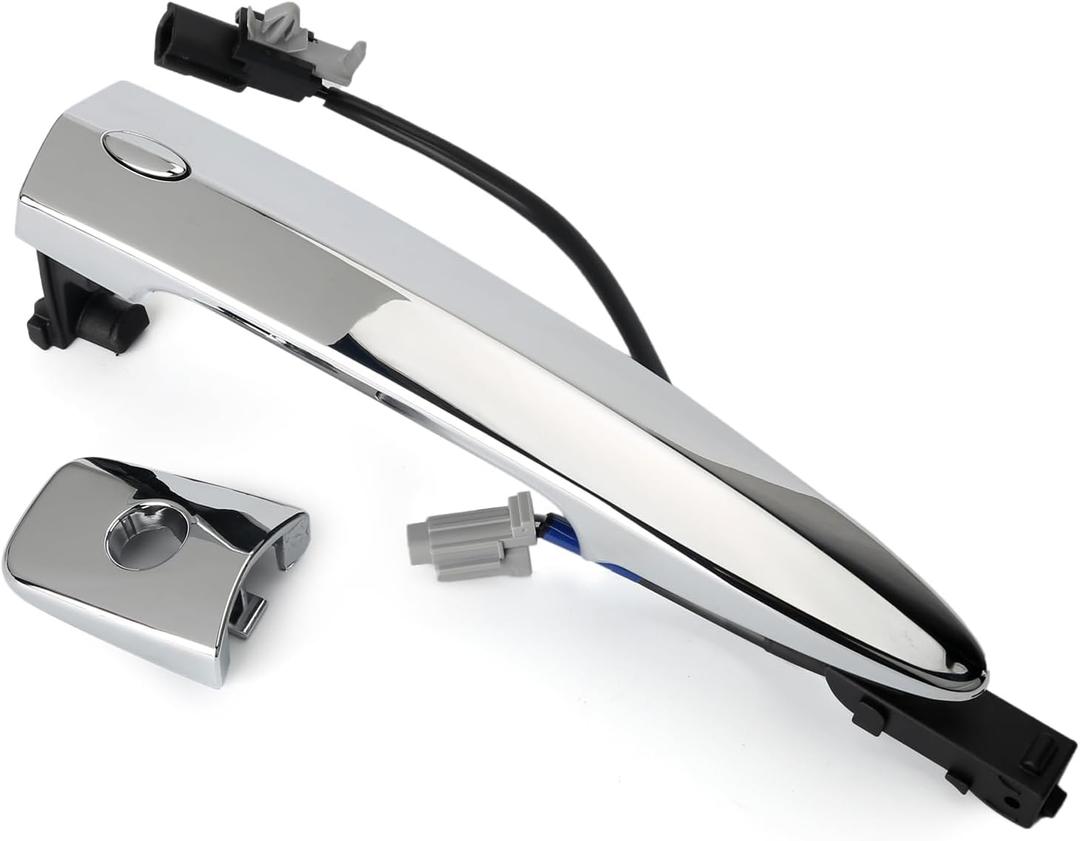 806469N00A Exterior Chrome Door Handle Front Left Driver Side, with Sensor and Smart Keyless Entry System, for 2009-2018 Nissan Sentra/Maxima/Murano/Leaf Replace# 80646-9N00A 806451AA0A