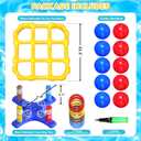 MGparty 2-in-1 Pool Toys Set, Inflatable Tic-Tac-Toe Game and Cross Ring Toss Game, Summer Outdoor Pool Party Water Floating Toys for Kids Teens Adults