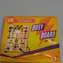 Busy Board with 19 LED Light Switches, Montessori Toys for 1 2 3 Years Old, Wooden Sensory Board, Toddlers Activity Travel Toys for 1 2 3 Year Old Boy & Girl Birthday Gift (Big)