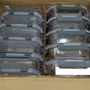 M MCIRCO 10Pack, 22 Oz Glass Meal Prep Containers,Glass Food Storage Containers with lids,Lunch Containers,Microwave, Oven, Freezer and Dishwasher (Gray)